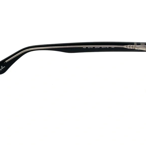 New Ray-Ban Frames Black Clear Acetate RB5316 2034 53 16 140 Unisex Eyeglasses - Picture 8 of 9